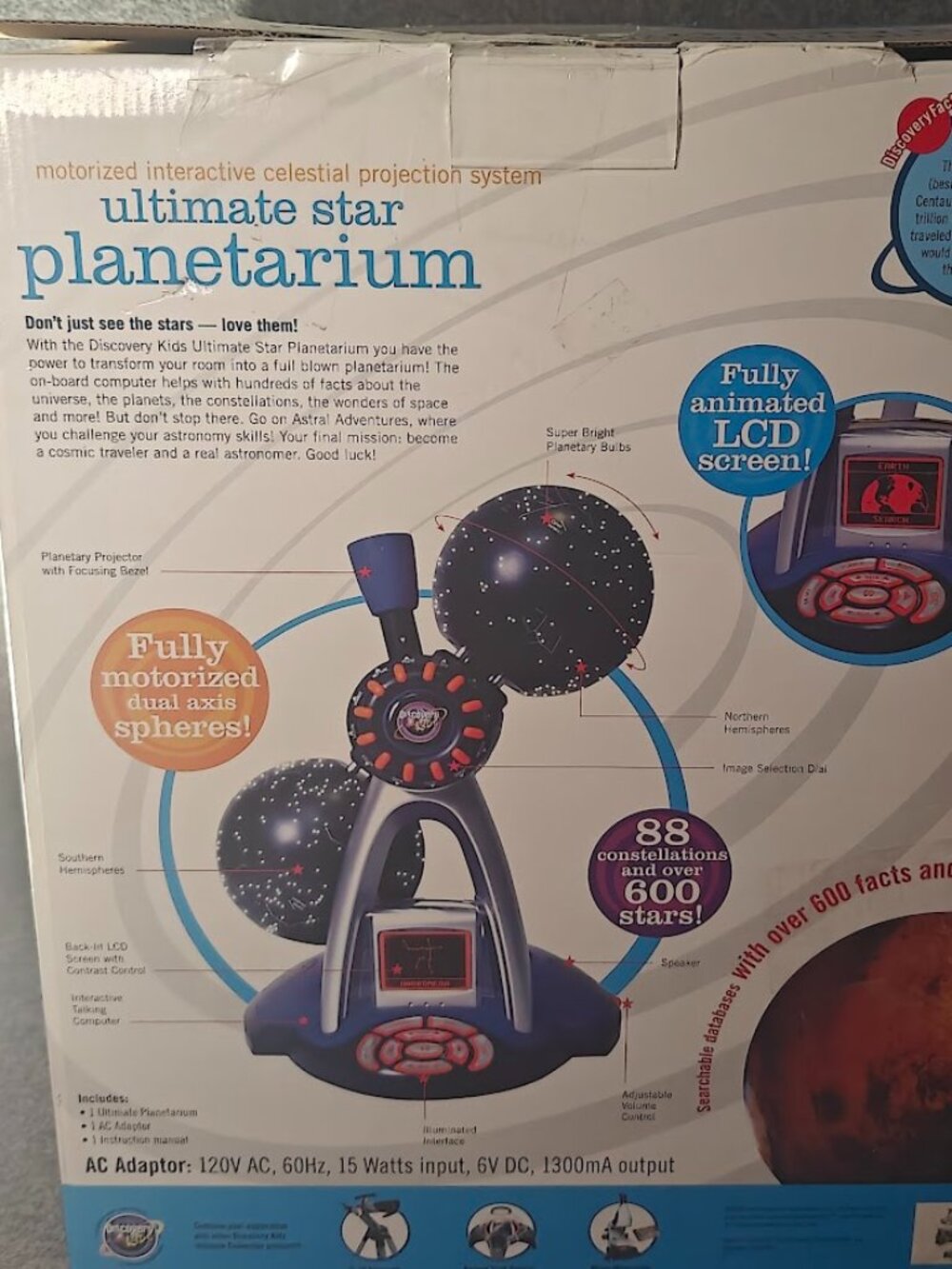 Discovery Kids Ultimate Star Planetarium Projector 2006 NEW Sealed Open Box
